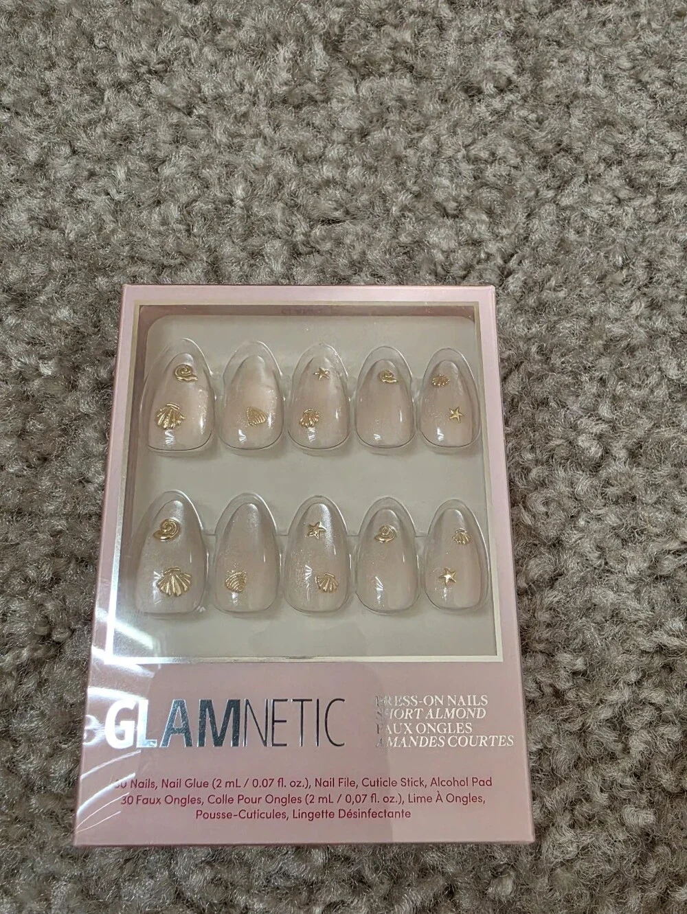 BNIB Glamnetic Sanded Press-On Nails Short Almond